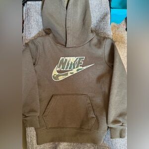 Nike Kids' Olive green Hoodie with Logo